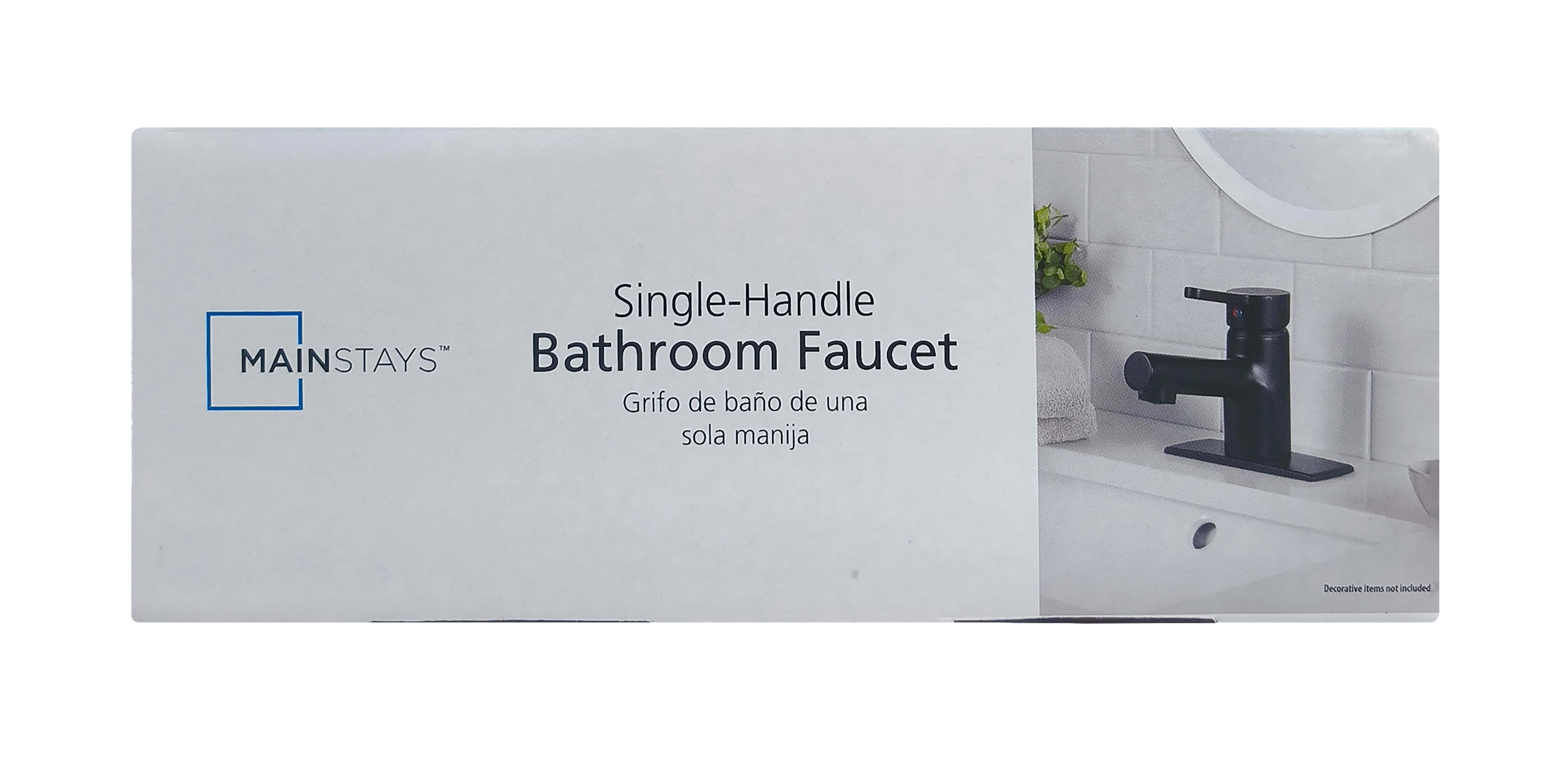 Mainstays Single Handle Bathroom Faucet in Black photo 7