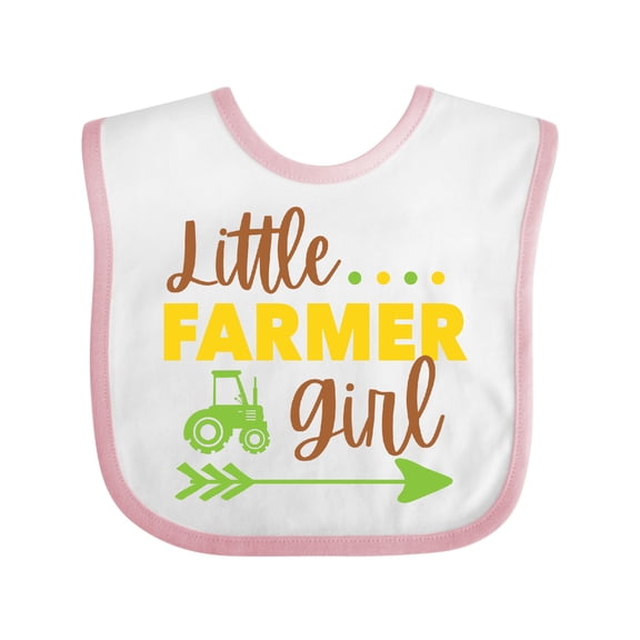 Inktastic Little Farmer Girl Girls Baby Bib
