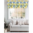 thumbnail image 5 of Summer Lemon Valances for Windows, Rod Pocket Kitchen Valance Curtains - Soft & Washable Small Window Treatment for Living Room,&nbsp;Bathroom, Blue Diamond Art, 54x18inch, 5 of 9
