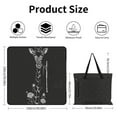 thumbnail image 2 of Black And White Ink Flower Picnic Blanket Waterproof Outdoor Beach Blanket Hand-held Pad Suitable for Travel, Camping, Beach, Family Gatherings, 2 of 7