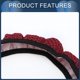 thumbnail image 4 of Funda de volante Unique Bargains 14.6"-15" para automóvil, fibra viscosa color rojo vino, 1 pieza, 4 of 6