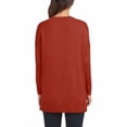 thumbnail image 2 of Matty M Ladies' Lightweight V-Neck Sweater, Brick XS, 2 of 2
