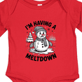 thumbnail image 4 of Inktastic Funny Winter Snowman Meltdown Boys or Girls Long Sleeve Baby Bodysuit, 4 of 5