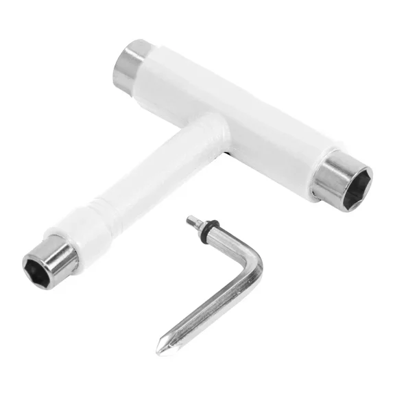 Professional T-Handle Allen Wrench for Skates and Longboards, Black Steel and Nylon Skateboard Tool for Men, Skateboard Accessory