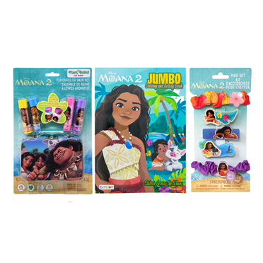 Disney Moana 3-Pack Hair Accessory and Lip Balm Gift Set for Girls Ages 5 and up