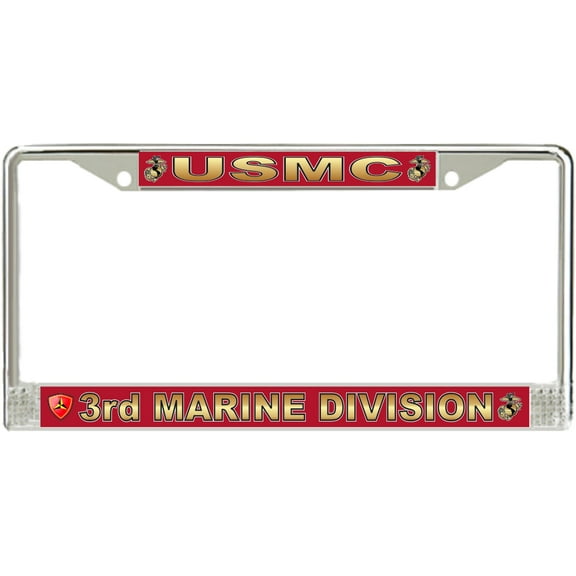 3rd Marine Division License Plate Frame