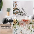 thumbnail image 4 of Watercolor Floral Blossom Kitchen Curtains Rod Pocket Rustic Flower Plant Colorful Farmhouse Small Short Cafe Tier Curtain Spring Wildflower Window Drapes Treatment(27.5W X 39L Inch 2 Panel), 4 of 6