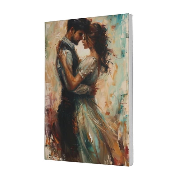 12x18 inch Canvas Frameless Painting A Passionate Couple,Home Room Bedroom Accessory,Cafes,Man Cave,Bar,Lounge Picture Wall Decor,Gift For Lovers,Modern Art Passionate Couple Decor Paintings