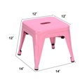 thumbnail image 2 of Costway Set of 4 Stackable Kids Stool Metal Children Toddlers Lightweight Pink, 2 of 10