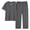 Gray, variant on BLTIBY Mens 2 Pieces Cotton Outfits Short Sleeve V Neck Shirts and Pants Casual Sets with Pockets Navy L