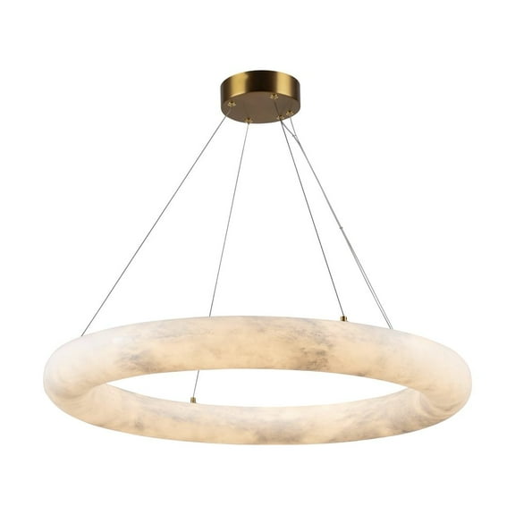 Artcraft Lighting Camila Collection 1Light 27" Chandelier Brushed Brass