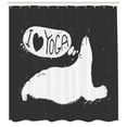 thumbnail image 3 of Ambesonne Yoga Shower Curtain, Polar Bear Grunge, 69"Wx84"L, Charcoal Grey White, 3 of 3