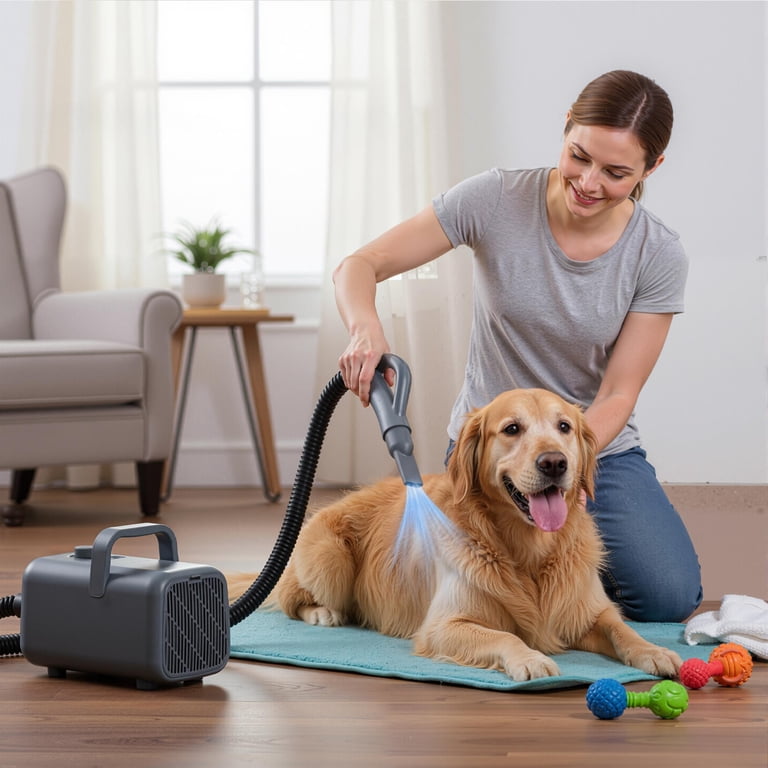edx, Dog Hair Dryer, Adjustable Wind Speed and Heater, Gray