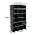 thumbnail image 5 of Oufan Portable Shoe Rack Organizer, 72 Pairs Covered Shoe Rack Shoe Organizer for Closet Entryway 12-Tier Shoe Storage Cabinet Space Saver Closed Shoe Organizer Cabinet with Doors, 5 of 7