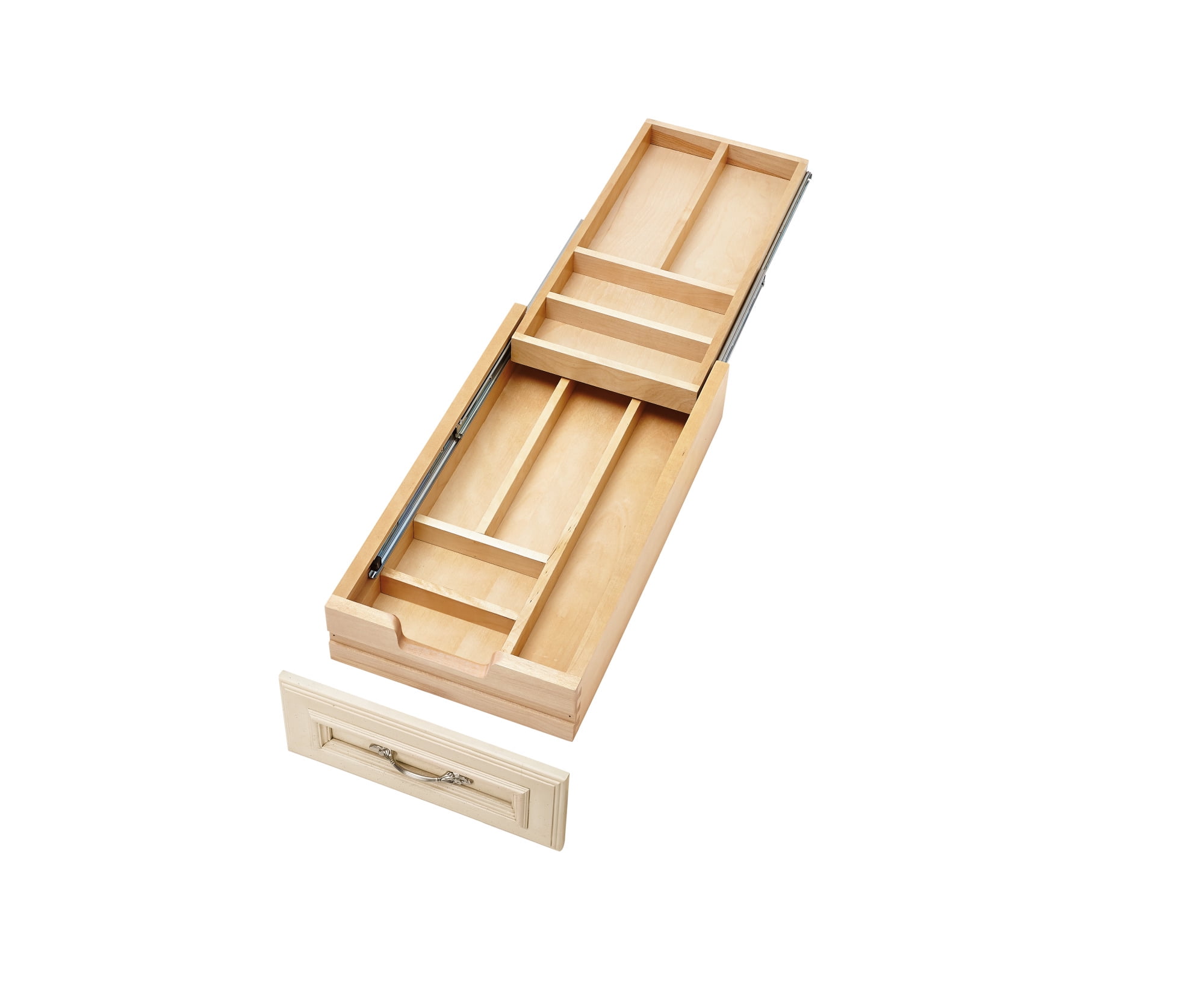 Rev-A-Shelf Maple Two-Tier Cutlery Drawer System w/ BLUM Soft-Close, 4WTCD-15HSC-1