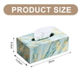 thumbnail image 2 of Contenedor de pañuelos, caja de pañuelos de cuero PU, caja de pañuelos cosmética rectangular, utilizada para decoración de coche, oficina en casa, 2 of 5