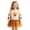 v#3700Brown3571, variant on Rggeeun Halloween Girls Sets Cute Tops Crew Neck Sweatshirt Ruffle Pleated Skirt Pumpkin Graphic Fall Outfits Everyday Wear Leisure,Brown,3-4 Years