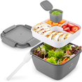 thumbnail image 1 of Contenedor de Ensalada Zulay de 52 oz para el Almuerzo - A Prueba de Fugas, 1 of 3