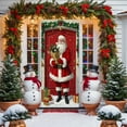 thumbnail image 5 of Christmas Front Door Cover, Santa Claus Door Cover, 73 x 35 inch Santa Reindeer Hanging Cloth, Welcome Banner, Christmas Eve, Door Sign, Porch Backdrop, Photo Background, Xmas New Year Party Decor, 5 of 6