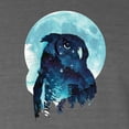 thumbnail image 2 of Wild Bobby, Creepy Winter Beach Night Owl, Animal Lover, Front and Back Garment-Dyed Short Sleeve Tees, Charcoal, 2XL, 2 of 3