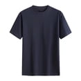 thumbnail image 2 of BXINGOHAI Men's T Shirt Short Sleeve Crew Neck T-Shirt Casual Summer Classic Basic Tee Shirts Navy,M, 2 of 3