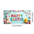 thumbnail image 6 of LUUFILx Easter Backdrop Banner with Bunny Eggs Background Spring Festival Decoration Party Supplies Photography Props Colorful Happy Easter Décor, 6 of 8
