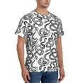 thumbnail image 5 of Rocae Hand Drawn Snake for Men's Moisture-Wicking Crew Tee - T-Shirt for Sports, Outdoor Activities, and Casual WearLarge, 5 of 9