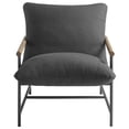 thumbnail image 3 of Modway Raya Bouclé Chaise Longue de Mobilier de Patio Extérieur, Charbon, 3 of 9