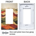 thumbnail image 3 of Yayeee Rocker Switch Wall Plate 2-Gang 4.7"x4.6" Home Decorative Outlet Cover, Abstract Desert Pattern, 3 of 6