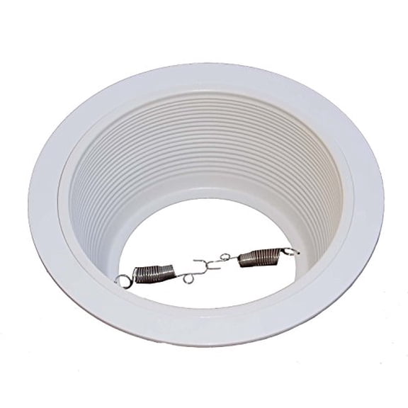6 Inch White Baffle Recessed Can Light Trim Replaces HALO 310 W JUNO 24W-WH - 12 PACK