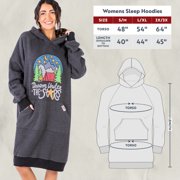 LazyOne Oversized Hoodie Sweatshirt, Comfortable Loungewear, Camping (Dream Under Stars, 2X/3X)