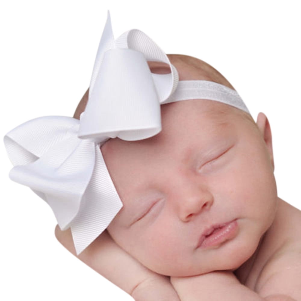 3Pcs Newborn Kids Elastic Floral Headband Hair Girls baby Bowknot Hairband Set 