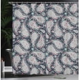thumbnail image 3 of Ambesonne Paisley Shower Curtain, Modern Teardrop Shaped Art, 69"Wx70"L, Charcoal Grey, 3 of 4