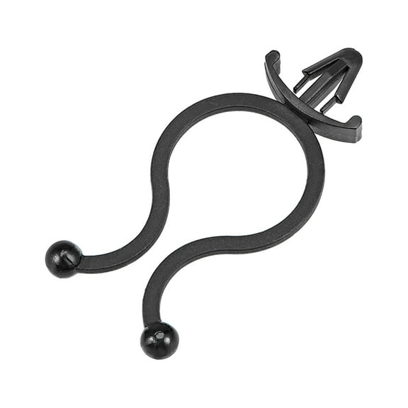 Twist Lock Cable Wire Ties Nylon U Shape Save Place 15mm Dia Black 50 pcs