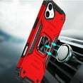 thumbnail image 3 of For iPhone 16 6.1 inch Robust Magnetic Kickstand Hybrid Case Cover - Red, 3 of 3