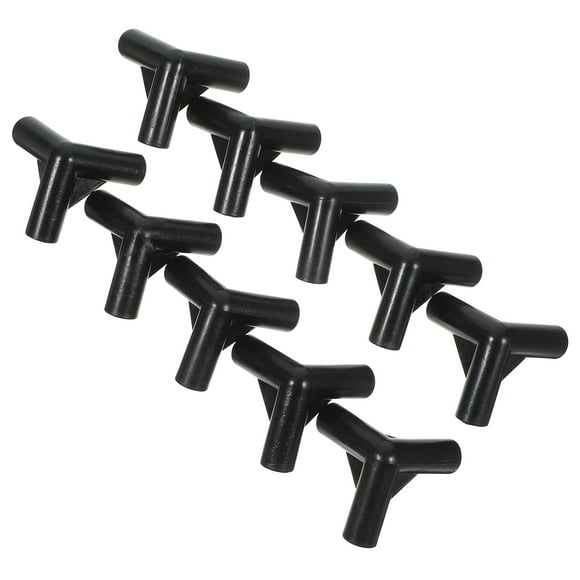 Miangastore 25 Pcs Connecteurs de Raccords : Connecteur de Tente à Angle Droit 3 Voies Raccords de Canopy en Plastique pour Accessoires de Cadre de Tente de Jardin de Camping Extérieur 8.5mm