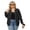 Black, variant on NAYTOAO Women's Plus Size Jacket: Full‑Zip Long Sleeve Knit Bomber Jacket, Casual Lightweight Streetwear with Pockets for All‑Season Wear