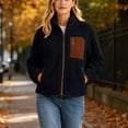 thumbnail image 5 of IUYRTFE Women's Fleece Full-Zip Hooded Jacket Winter Coat Casual Warm Outerwear with Pocket, 5 of 9