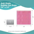 thumbnail image 4 of 40 Pack Pink Anti-Static Bubble Wrap Bags 24" x 24" Resealable Bubble Wrap Pouches, 4 of 7
