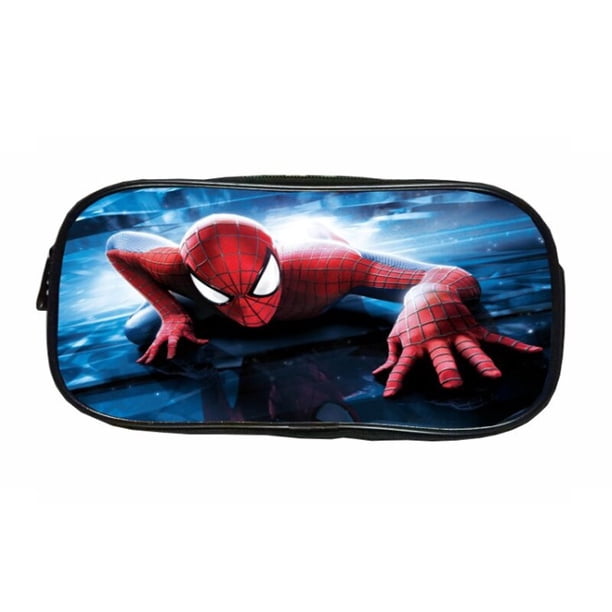 Estuche de lápices de Spiderman para estudiantes, suministros de almacenamiento de papelería con estampado de Anime de dibujos animados, regalo de cumpleaños, nuevo Fivean unisex