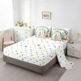 thumbnail image 5 of Feelyou Teens Farm Sheep Bedding Comforter Set 7 Pieces, Cartoon Zoo Animal Full Bedding Set, Kawaii Giraffe Zebra Reversible Fitted Sheet Flat Sheet, Lightweight Room Decor, 5 of 8