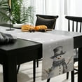thumbnail image 4 of Grey Snowman Christmas Cotton Linen Small Table Runner 13 x 60 inch Xmas Berry Winter Snowflake Non-slip Rectangular Dining Table Decor for Wedding Party Holiday Dinner, 4 of 8