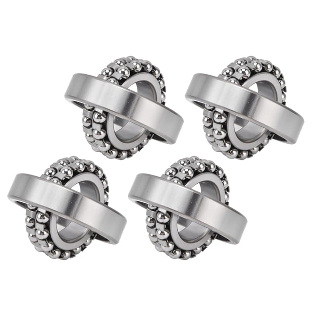 Roulement à Billes Auto-Alignant, Roulements à Double Rangée Haute Vitesse Résistants à l'Usure Robustesse 4 Pcs pour Moteurs pour pour Patins à Roulettes 1204,1205,1206,1207,1208