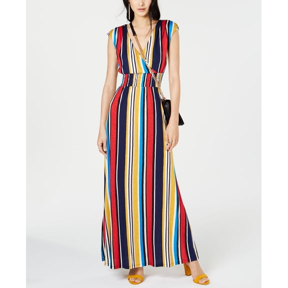 Petite Striped Smocked Maxi Dress Marvelous Strip PS