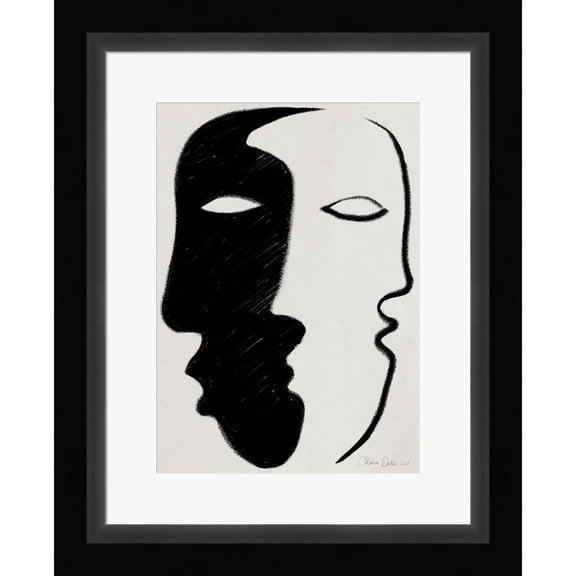 Great Art Now Face to Face by Design Fabrikken, Framed Wall Art, 21W x 25.75H