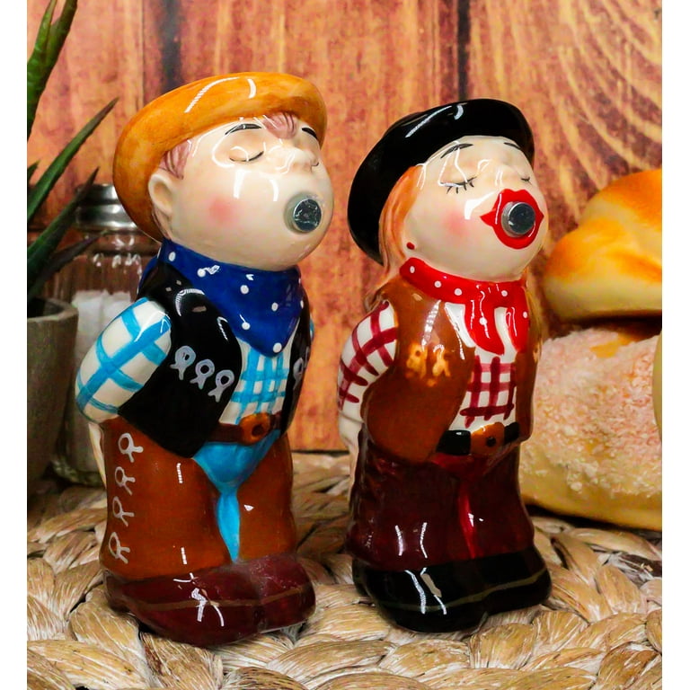 Salière Et Poivrière Magnétique Cowboy Et Cowgirl