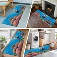 thumbnail image 6 of Funny Panda Diving Washable Runner Rugs 2'x6', Seafloor Corals Fish Oceans Modern Low Pile Throw Entryway Rug Non-Slip Sturdy Edge Binding Carpet for Indoor Bedside Entrance Bedside, 6 of 9