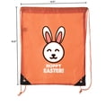 thumbnail image 2 of Easter Basket Bags, Bulk Drawstring Backpacks, Party Favor Goody Bags for Easter - Hoppy Easter, 2 of 2