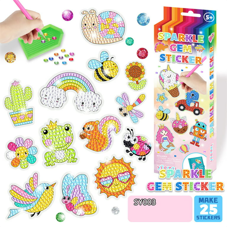 TALENT Diamond Stickers,Children'S Free Sticking Cartoon Dot Painting For  Diy Art Ornament Kit With Tool(SY003) 