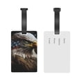 thumbnail image 4 of American Flag Bald Eagle USA Luggage Tags Suitcases ID Baggage Identifier Card Name Tag for Travel Backpacks Gym Bags, 4 of 6
